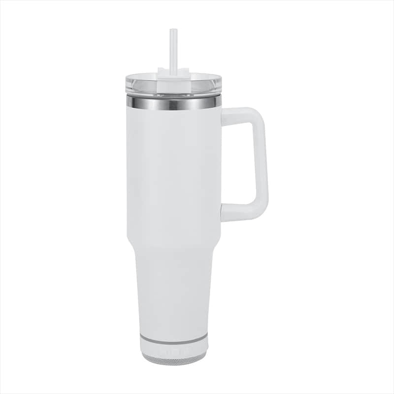 40oz Tumbler with with Handle and Straw and Detachable Bluetooth- Speaker Stainless Steel