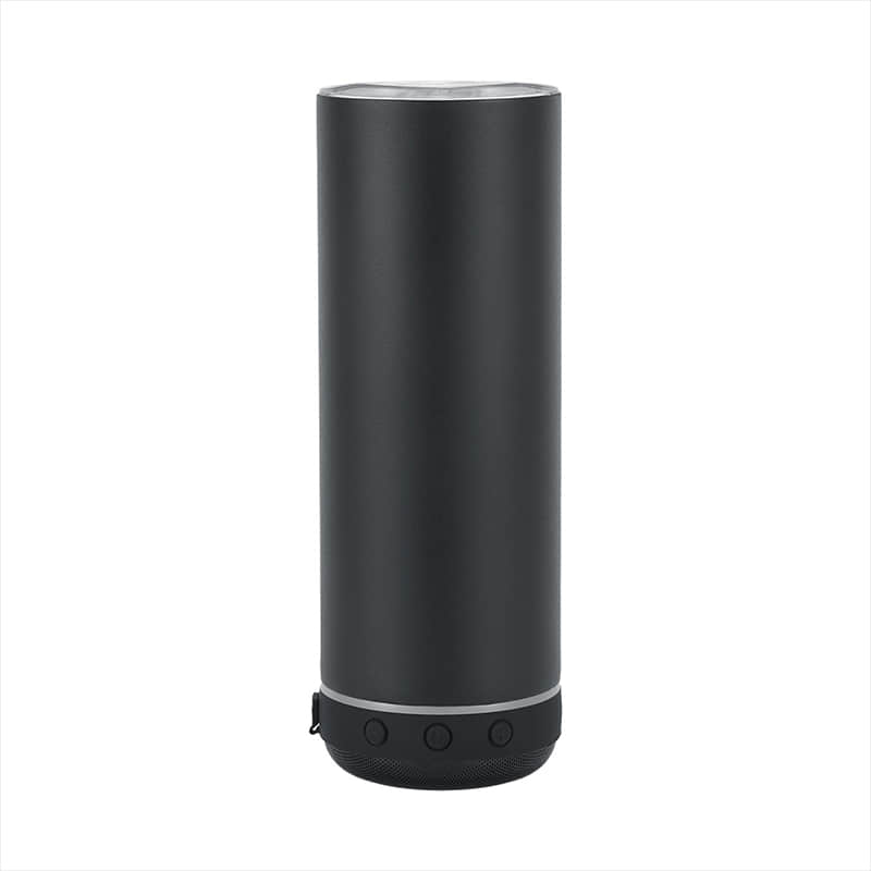 20oz Audio Portable Straight Stainless Steel Bluetooth Speaker bottle