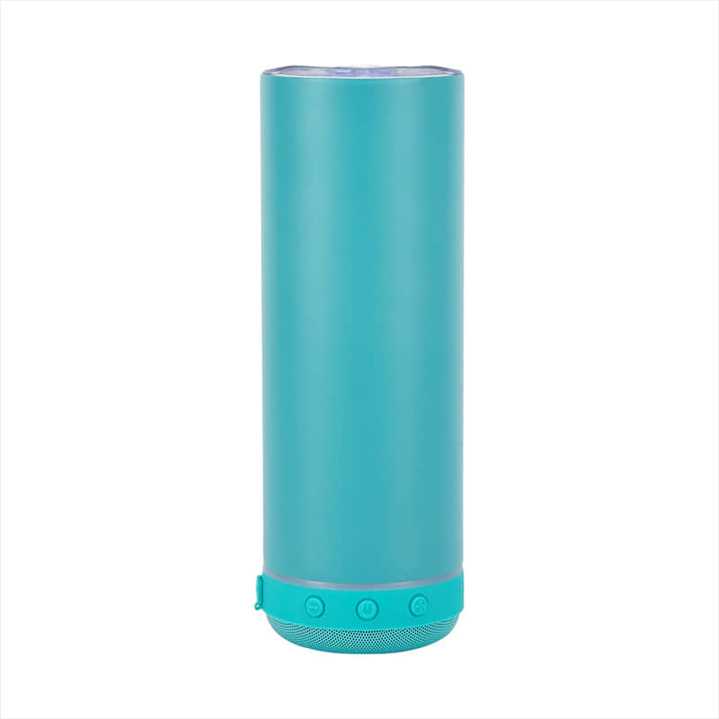 20oz Audio Portable Straight Stainless Steel Bluetooth Speaker bottle