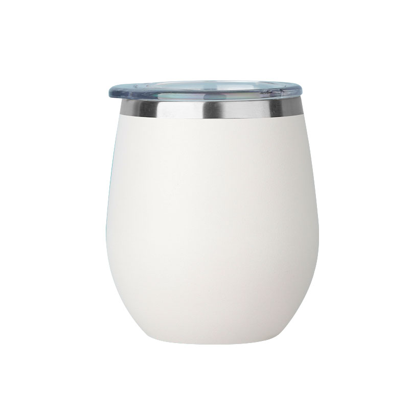 8OZ Vacuum Insulated Stemless Wine Glass with Lid 