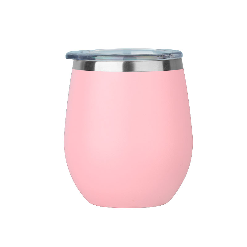 8OZ Vacuum Insulated Stemless Wine Glass with Lid 