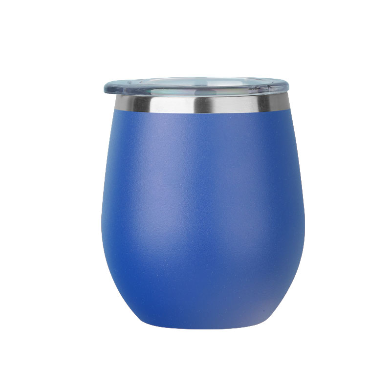 8OZ Vacuum Insulated Stemless Wine Glass with Lid 