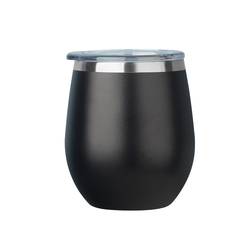 8OZ Vacuum Insulated Stemless Wine Glass with Lid 