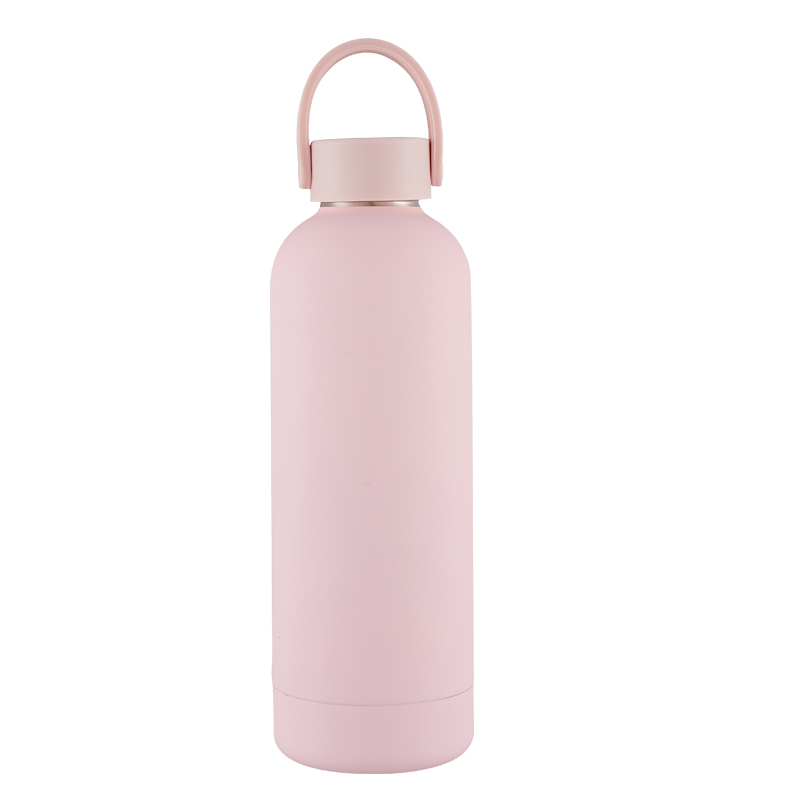 350ml Small Mouth Portable Handle Insulated With Bamboo And Wood Cap Simple Outdoor Cup