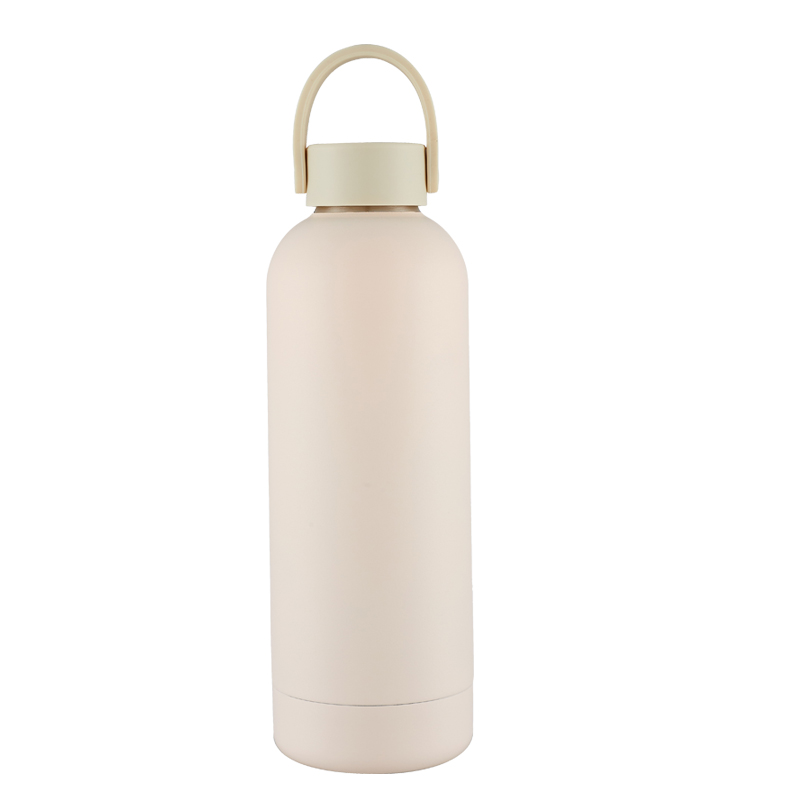 350ml Small Mouth Portable Handle Insulated With Bamboo And Wood Cap Simple Outdoor Cup
