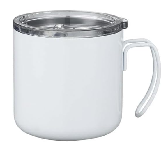 360ml Simple stainless steel mug double wall insulated coffee cup with handle