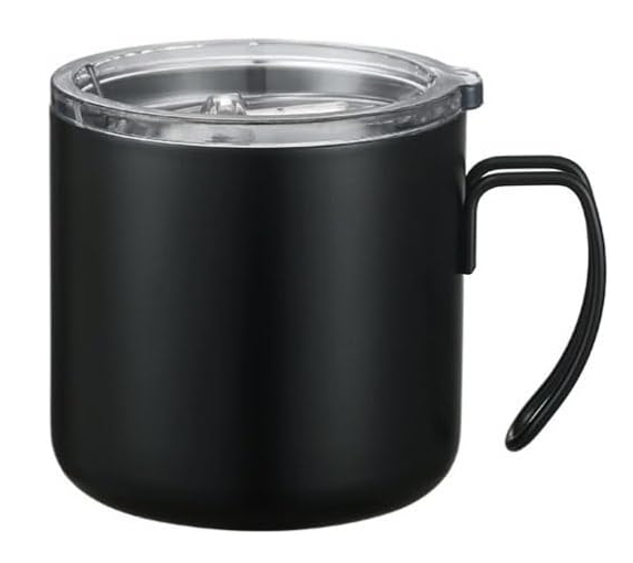 360ml Simple stainless steel mug double wall insulated coffee cup with handle